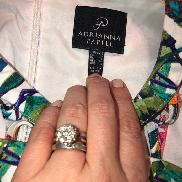 ADRIANNA PAPELL Knee Length Dress Size 2 - Picture 6 of 8